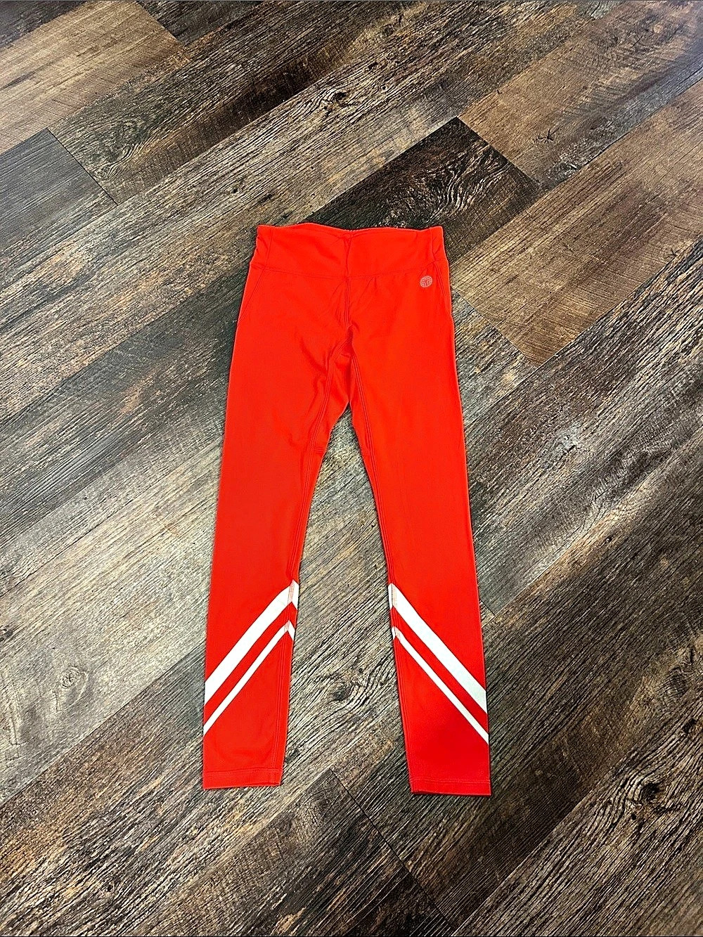 Tory Sport Weightless Chevron Legging Red & White Small